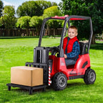 Rigo Kids Electric Ride On Car Forklift Loader Toys Cars Horn Remote 12V Red RCAR-FORKLIFT-RD