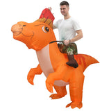Ride On Dilophosaurus Cartoon Costumes Air Model Inflatable Costume Funny Dress Up Props Halloween V1263-JX-7871