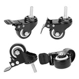 Casters Wheels, Casters Set of 4 Heavy Duty - Threaded Stem Mount Swivel Casters with V1369-AZ3-W-08475
