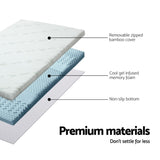 Giselle Memory Foam Mattress Topper 7-Zone 8cm King Single MATTRESS-TOP-7Z-8-KS