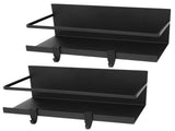 2 Pack Magnetic Spice Rack for Refrigerator, Strong Magnetic Shelf with Removable Hooks, Magnetic V1366-AZ2-W-04863