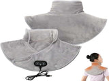Electrically heated shoulder pads, neck support, three-setting neck massage and heat therapy, warm V1189-LC-DG-00398