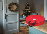 Double-Layer PVC Round Wreath Stand Bag, Sturdy Frame with Zippered Closure Design, Large V1192-AZ-W-35098