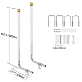 Boat Trailer Guide, 1670mm with LED Light Trailer Guide Poles, 2PCS High-Hardness Steel Guide-Ons, V952-CTCDGDLXBS60WOR5F001Y3