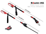 BAUMR-AG 20V SYNC Cordless Pole Saw & Hedge Trimmer Combo, 8 inch Chainsaw Pruner, Telescopic V219-GTCCLSBMHC3A