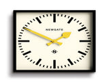 Newgate Number Five Wall Clock Black Yellow Hands V398-NGNUMFIV390KCY