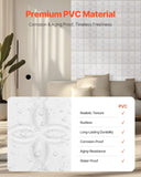 VEVOR 3D Wall Panels 33-Pack 30 x 30 cm PVC 2.97 m² Coverage Floral Matte White V952-PVC3DQBXDYSJ05PSDV0