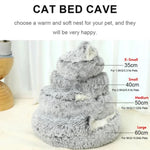 Grey Large PawfectFriend Cozy Burrowing Cave Pet Bed for Dogs Cats Kitten Plush Warm Soft Sleeping V571-740111698832