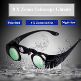 Zoomable Fishing Binoculars - Gray & Red Clip - 8X Magnification PRL-6015422060DBT