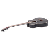 Karrera 4 String Acoustic Bass Guitar Electric Pickup 4 Band Equaliser Black ACG43-BK