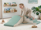 Keezi Kids Climbing Blocks 4-Piece Foam Toddler Playset Soft Indoor Climbing Toy Rocker KCB-4IN1-GN