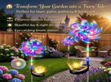 Magical Holographic Rainbow Solar Pinwheel, Waterproof Windmill Landscape Light with LED V1366-AZ2-W-11633