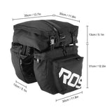 3 In 1 Multifunction Road Mountain Bike Bag Rear Seat Trunk Bag With Waterproof Rain Cover V1369-AZ3-W-15838