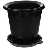 Breathable Black Plastic Flower Pots for Indoor and Outdoor Plants 2Sets V1369-AZ3-W-20827