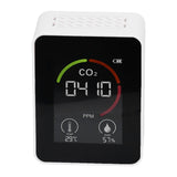 Smart Carbon Dioxide Detector USB Charging Infrared Temperature Humidity Air Quality MonitorWhite V1294-YM0901-3113210119811