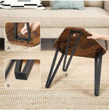 VASAGLE Nesting Coffee Table Set of 3 Rustic Brown and Black V227-9101402100315