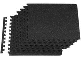 6 PCS 1/2 inch Thick Gym Floor Mats, 24" x 24" EVA Foam & Rubber Top Interlocking Workout Floor Mats V952-HSXJDDHDHDBDDTIMHV0