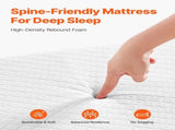 Rollaway Bed, 96.5 cm x 190 cm Folding Bed with 10 cm Mattress, Twin Size Foldable Bed with Sturdy V952-ZDC38YC4INCHYORRBV0