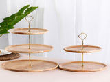 Fruit Plate Wood Natural Textured Simple Elegant Strong Durable Food Tray Cake Fruit Serving Tray V1294-YM0512-3118220292012