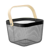 Fruit Colander Metal Material Comfortable Portable Handle Wear Resistant Practical Vegetable Drain V1294-YM0716-3118220113015
