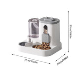 Gravity Cat Feeder and Water Dispenser 2 in 1, Automatic Self-Feeding Pet Bowl for Cats Dogs V1366-AZ2-W-16579