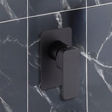 Single Square Shower Bath Mixer Tap Bathroom WATERMARK Approved in Black V63-847961