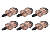 6 Pcs Lamp Holder Metal E26 E27 Screw Retro Lighting Base Accessories with Ground Aluminum ShellRed V1294-YM0714-3119210198013