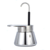 Single Spout Mocha Pot, Stainless Steel Espresso Maker Coffee Pot Lightweight Cafe Maker Portable V1192-AZ-W-3349