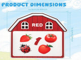 Set of 10 Farm-Themed Color Sorting Magnets Easy-Grip, Drop-Resistant & Fade-Proof, Educational V1366-AZ2-W-15055