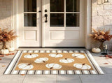 Fall Door Mat Set, Layered Fall Rug with Pumpkin Design, Halloween Door Mat for Front Door V1366-AZ2-W-18318