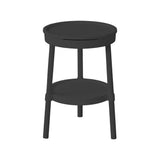 Small Side Table with Drawer and Shelf - Multifunctional Bedside Table with Storage - Nightstand V1366-AZ2-W-13062