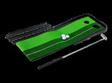 Indoor Practice Putting Green 2.5m Mat Inclined Ball Return Fake Grass 2 Holes V63-834791