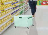 Folding Shopping Trolley Cart Portable Green STP1001-65L-GN