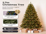 National Tree Company 9ft 2.7m Bellewood Fir Pre-Lit Artificial Christmas Tree 1100 Multi-Funct 112_NATBF9