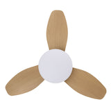 25 Inch Ceiling Fan with Light and Remote Flush Mount Quiet DC Motor 6 Speeds Dimmable 3000-6500K V1294-YM0901-3119250021111