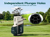 Everfit Golf Stand Bag Lightweight Carry Bag Dual Strap Club Divider GOLF-B-BAG-STAND-B-GN