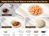 Devanti Food Warming Mat 60 x 38cm Electric Food Warmer With Timer White FWM-6D-WH