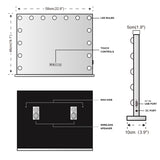 Hollywood LED Vanity Mirror Bluetooth Rectangle White Silver V178-66825