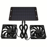 Solar-Powered Electric Ventilator - 10W/12V Dual Fan Pack V728-PBYM06678