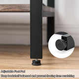 YES4HOMES Industrial Vintage Shelf Bookshelf, Wood and Metal Bookcase Furniture for Home & Office V278-M80907B-METAL-BOOKCASE