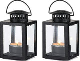 Lanterns for candles, garden lanterns, hanging small lanterns in vintage style for tea lights, Blue V1237-ZY-203-4562