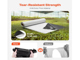 6Mil Plastic Sheeting Roll 10 x 100 FT Heavy Duty Film Black & White V952-SLM10FT100FTDQBDCV0