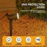 3PCS Solar outdoor spotlight, IP65 waterproof and weather-resistant, 9 LEDs with multi-color/white V1232-CPDCD-006