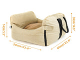 2-in-1 Pet Car Booster Seat & Travel Bed - Removable, Non-Slip, for Small Dogs & Cats V888-ELOSUNG35872