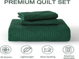 Green Wave Bloom Bedspread Coverlet 3 Piece Set V745-AC100160Q13U