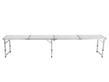 Weisshorn Folding Camping Table 240CM Portable Outdoor Picnic BBQ Aluminium Desk CAMP-B-T-MDF-240