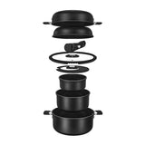 Resto Cookware Set 8PCS Black DS-RE95800