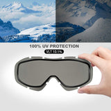 OutdoorMaster OTG Ski Goggles - Over Glasses Ski/Snowboard Goggles for Men, Women & Youth - 100% UV XFOM-OM5-WHGY