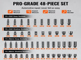 Impact Sockets Set 48pcs 6-Point 1/4" Drive Bit Ratchet Tool Kit Case V952-CJTTZJ1CRMO41B6ARV0