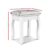 Artiss Dressing Table Stool Velvet White DRESS-D-STOOL-WH